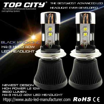 car led headlight 40w 4800lm HI/Lo beam led headlight car h4