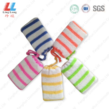 Durable bath sponge with microfiber cloth