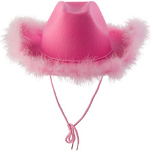 Rolled Fedora Pink Cowboy Hat for Women and Girls