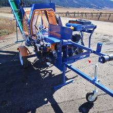 Commercial Diesel-Powered Wood Processor with Belt Conveyor