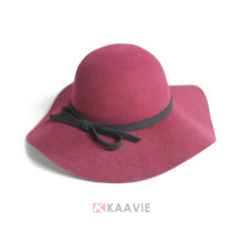 fashion wide brim women lady wool felt floppy hat