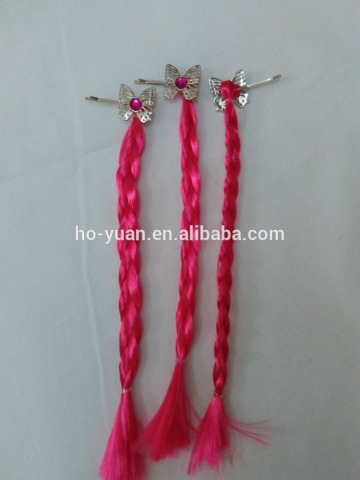 Cute butterfly alloy wig hair claw for girls pearl hair clips and grips