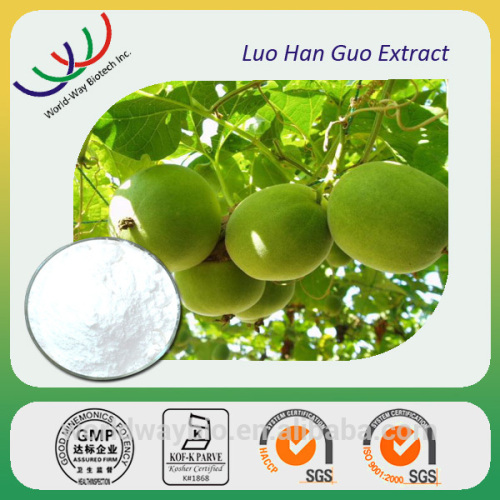 Luo han guo extract free sample natural food grade additive sweenter monk fruit extract 80% mogrosides