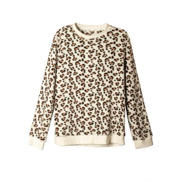 Womens Pyjama  Long Sleeve Sleepwear  Leopard  Print Soft Cotton Nightwear