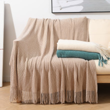 Modern Acrylic Knitted Throw Blanket - Wholesale Sofabed Blanket