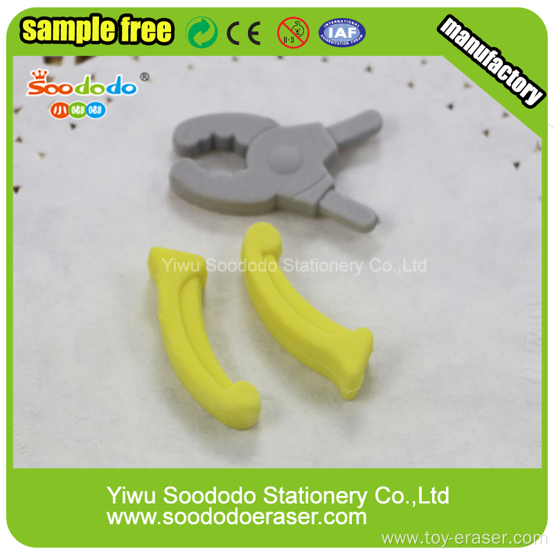 Hotsale In Stock 3D Tool Shaped Erasers For Promotion