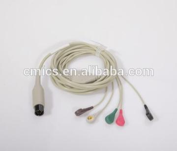 Medical Holter ECG Cable With Snap Tens Cable