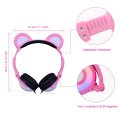 LED Panda Ear Headphone Bass Music para llamadas