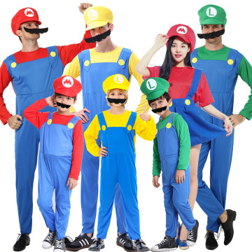 Wholesale Halloween Mario Cosplay Costume for Anime Parties