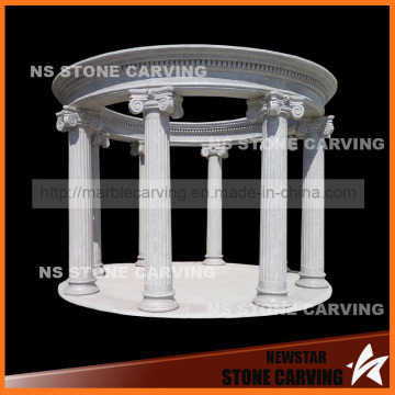 Grey Sesame Natural Granite Gazebo with Simple Columns