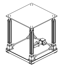 Syntronization vertical lifting platform with actuators