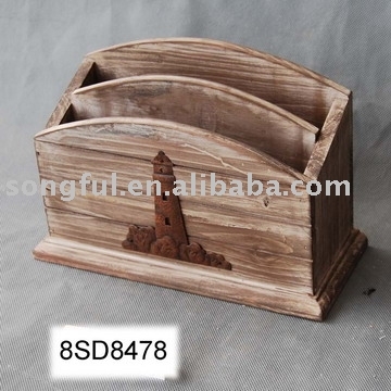 wooden letter holder