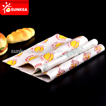 Hamburger sandwich custom printed food wraps disposable packaging                        
                                                Quality Choice