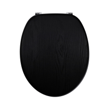 Fanmitrk Black Wood Toilet Seat MDF E1889