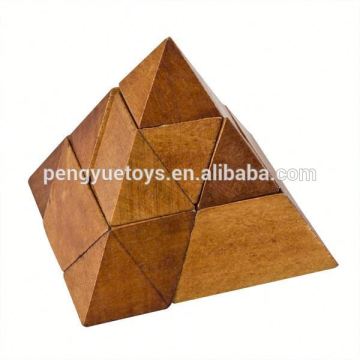 Pyramid Wooden Puzzle	,	Puzzle Game IQ Pyramid	,	Interesting Children Pyramid Puzzle Toys