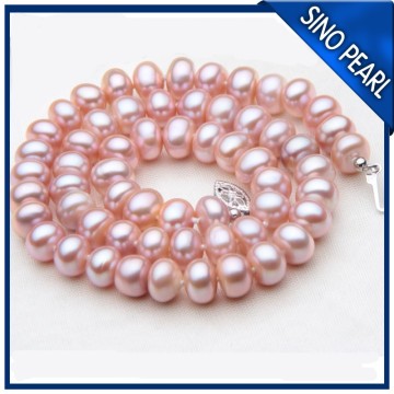 AA 7-8MM flat freshwater pearl necklace