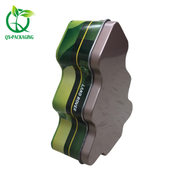 Customed christmas tree shaped tin box