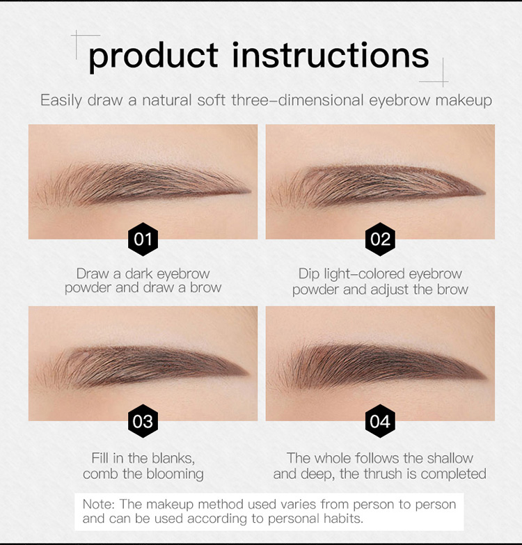 Brow makeup customized private label eyebrow powder palette your own eyebrow powder