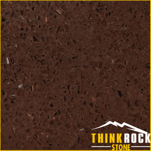 Polyester Resin Quartz Stone for Wall Tile/Panel (Brown Galaxy)