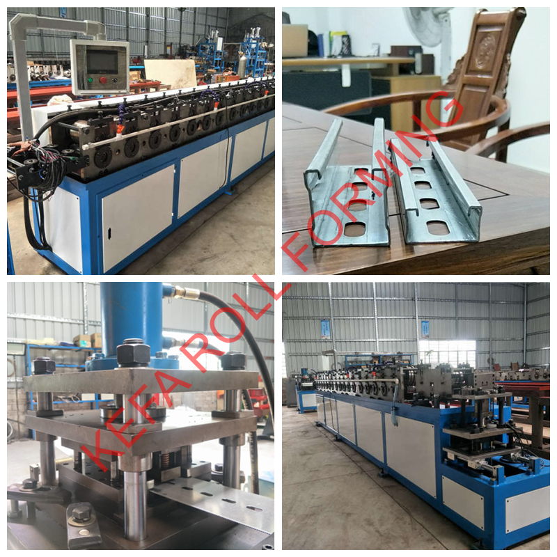 Processing custom bending machine bending U Channel cold bend c channel steel strut slotted c channel