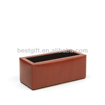 orange table top business card holder