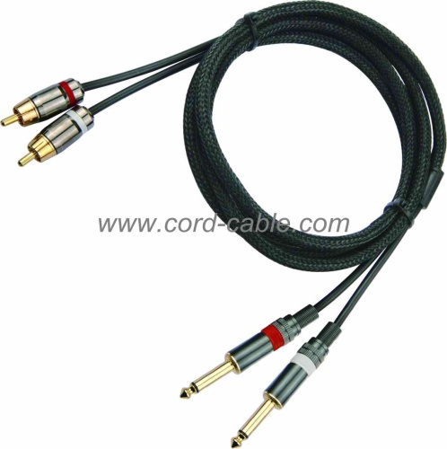 DR loạt Dual RCA để cáp Mono Jack RCA