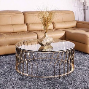 Modern Stylish Round stainless steel coffee table