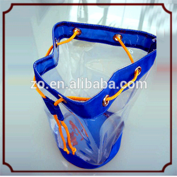 2015 New Clear drawstring bag/transparent promotional bag /clear vinyl drawstring bag