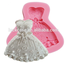2017 silicone food grade beautiful Princess skirt cake model