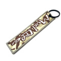 Woven Fabric Embroidered Name Keychain Custom Designs