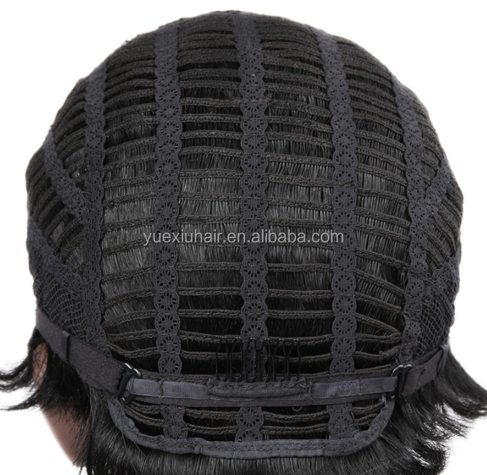 Pixie Cut Short Human Hair Wig Finger Wave For Black Women, Brazilian Virgin Cuticle Aligned Hair Wavy Wig
