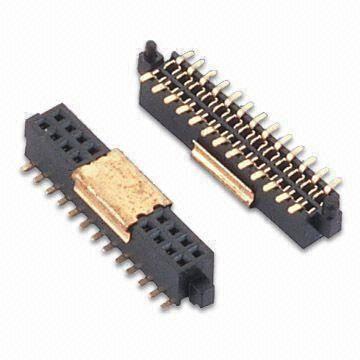 1.0A SMT Female Header in Dual Row, with Different Locating Pegs or CAP