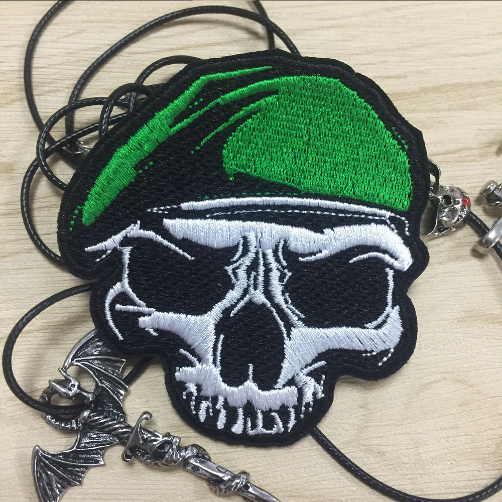 Skull Lron On Embroidery Patch