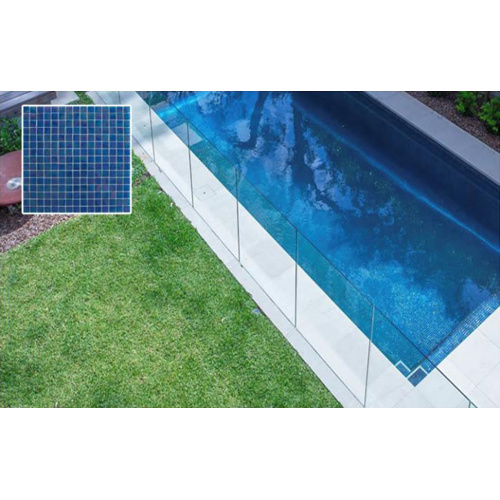 Iridescent Glass Mosaic Outside Swimming Pool Glass Tile