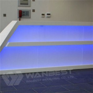 Blue Led Lighting Reception Desk