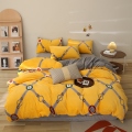 Conjunto de cama king size de veludo de cristal e capa de edredom