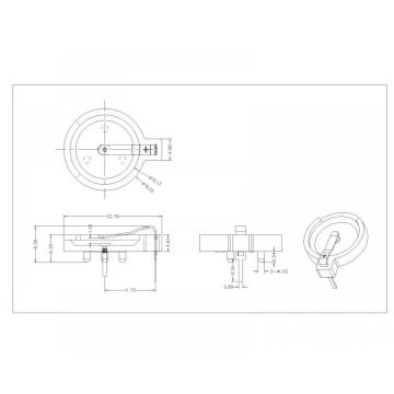 CR1632 CR1620 DIP BT-SN-A-502-3のコインセルホルダー