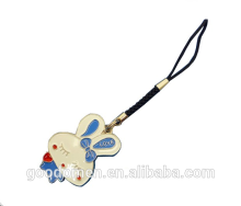 Novelty 2016 cartoon animal head mobile phone key chain