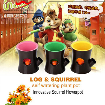 Plastic ABS squirrel flower pots wedding decoration materials