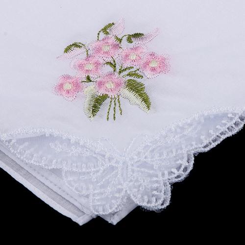 Flower Cotton Handkerchief Embroidery Pocket Square