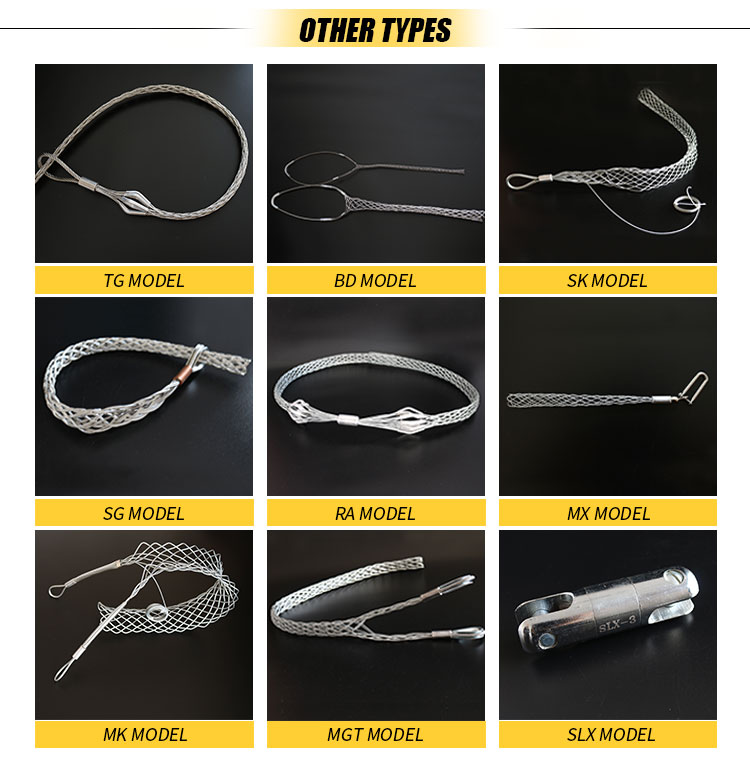 Tipos diferentes de aperto de cabo Different Types of Cable Grip