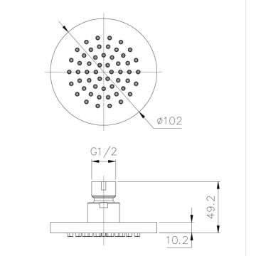 4 Zoll Messing Duschkopf