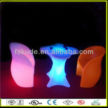 RGB Plastic LED Acrylic Bar Table and Chairs