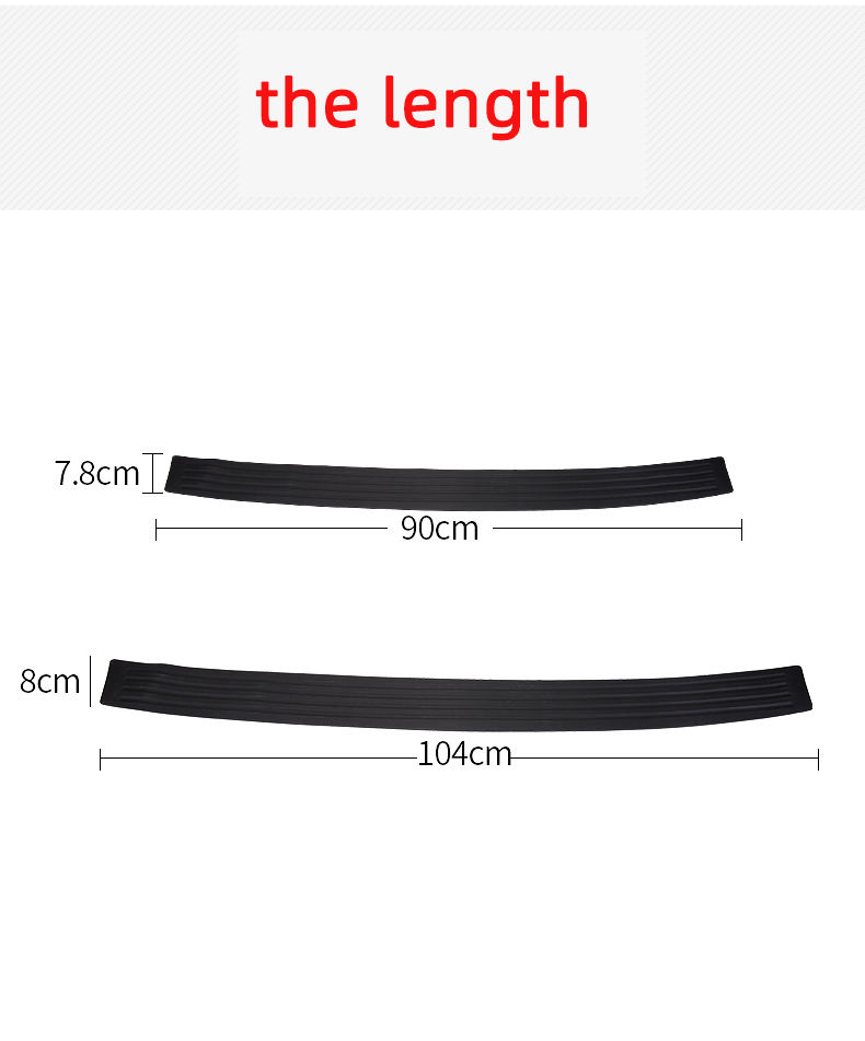 Striscia di protezione della gomma della coda dell'auto