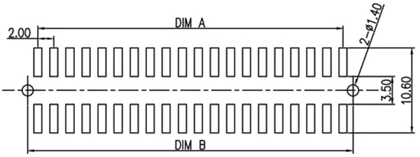 Single-slot male H10.6 board-to-board connector