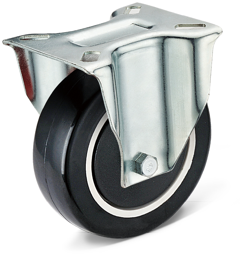 Lightweight and flexible PU fixed casters