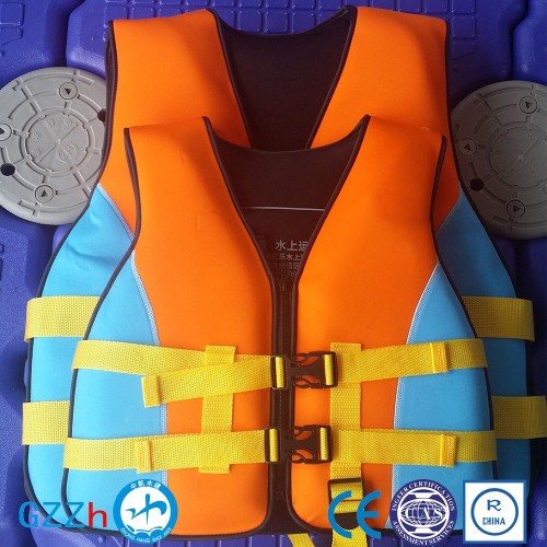 2016customised safety yellow life vest for kayak water toys