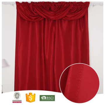 Hot Selling 100% Polyester Red Sunshade Window Curtain