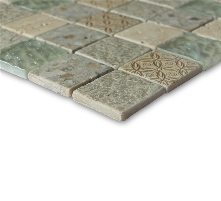 Thickness 8mm European Square Marble Stone Mosaic