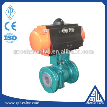 pneumatic actuactor chemical resistant ball valve